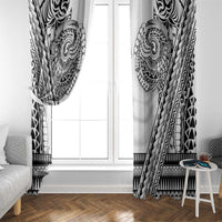 Polynesian Tattoo Inspired Cosplay Costume Window Curtain Tribal Warrior White LT05 - Polynesian Pride
