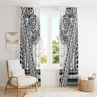 Polynesian Tattoo Inspired Cosplay Costume Window Curtain Tribal Warrior White LT05 - Polynesian Pride