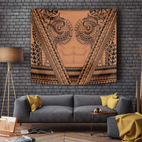 Polynesian Tattoo Inspired Cosplay Costume Tapestry Tribal Warrior LT05 Brown - Polynesian Pride