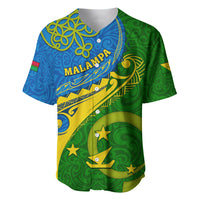 Malampa Day Baseball Jersey Sand Drawing Vanuatuan Pattern LT05 Green - Polynesian Pride