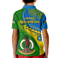 Malampa Day Kid Polo Shirt Sand Drawing Vanuatuan Pattern LT05 - Polynesian Pride