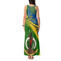 Malampa Day Tank Maxi Dress Sand Drawing Vanuatuan Pattern LT05 - Polynesian Pride
