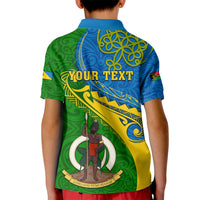 Personalized Malampa Day Kid Polo Shirt Sand Drawing Vanuatuan Pattern LT05 - Polynesian Pride