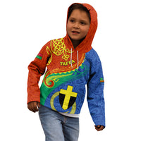 Personalized Tafea Day Kid Hoodie Sand Drawing Vanuatuan Pattern LT05 - Polynesian Pride