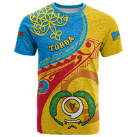 Personalized Torba Day T Shirt Sand Drawing Vanuatuan Pattern LT05 Yellow - Polynesian Pride