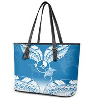FSM Yap Constitution Day Leather Tote Bag Polynesian Batoids LT05 - Polynesian Pride