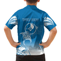 Personalised FSM Yap Constitution Day Family Matching Off Shoulder Long Sleeve Dress and Hawaiian Shirt Polynesian Batoids LT05 - Polynesian Pride