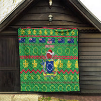 Cook Islands Christmas Quilt Santa Coat Of Arms Meri Kiritimiti LT05 - Polynesian Pride