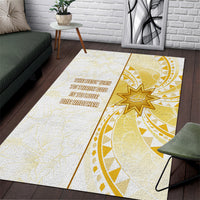 Polynesia Area Rug Bahai Faith Symbol LT05 Yellow - Polynesian Pride