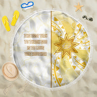 Polynesia Beach Blanket Bahai Faith Symbol LT05 One Size 150cm Yellow - Wonder Print Shop