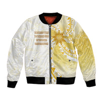 Personalised Polynesia Bomber Jacket Bahai Faith Symbol LT05 Unisex Yellow - Polynesian Pride