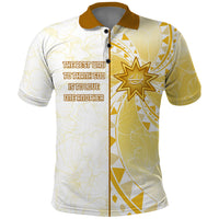 Personalised Polynesia Polo Shirt Bahai Faith Symbol LT05 Yellow - Polynesian Pride