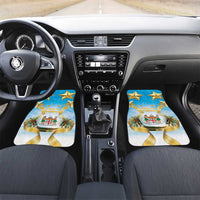 Fiji Christmas Car Mats Snow Globe With Fijian Santa LT05