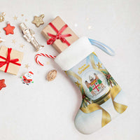 Fiji Christmas Stocking Snow Globe With Fijian Santa - Polynesian Pride