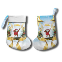 Fiji Christmas Stocking Snow Globe With Fijian Santa - Polynesian Pride