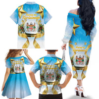 Fiji Christmas Family Matching Off The Shoulder Long Sleeve Dress and Hawaiian Shirt Snow Globe With Fijian Santa LT05