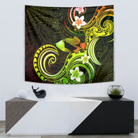 Hawaii Humuhumu Reef Triggerfish Tapestry Reggae With Plumeria LT05 - Polynesian Pride