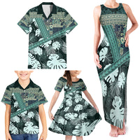 Hawaii Plant Kalo Family Matching Tank Maxi Dress and Hawaiian Shirt Hawaiian Tapa Pattern LT05 - Polynesian Pride