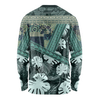 Hawaii Plant Kalo Long Sleeve Shirt Hawaiian Tapa Pattern LT05 - Polynesian Pride