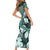 Hawaii Plant Kalo Short Sleeve Bodycon Dress Hawaiian Tapa Pattern LT05 - Polynesian Pride