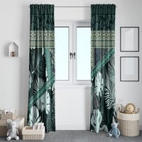 Hawaii Plant Kalo Window Curtain Hawaiian Tapa Pattern LT05 - Polynesian Pride