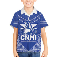 Northern Mariana Islands Family Matching Puletasi and Hawaiian Shirt Chamorro Warrior Tribal Pattern