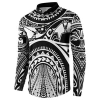 Polynesia Maui Tattoo Inspired Button Sweatshirt Black Version