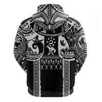 Polynesia Maui Tattoo Inspired Zip Hoodie Black Version LT05 - Polynesian Pride