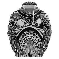 Polynesia Maui Tattoo Inspired Zip Hoodie Black Version LT05 - Polynesian Pride