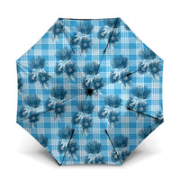 Blue Palaka Hawaii Umbrella Hawaiian Lehua Blossoms