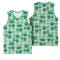 Green Palaka Hawaii Basketball Jersey Hawaiian Lehua Blossoms LT05 - Polynesian Pride