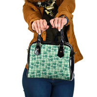 Green Palaka Hawaii Shoulder Handbag Hawaiian Lehua Blossoms LT05 One Size Green - Polynesian Pride