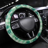 Green Palaka Hawaii Steering Wheel Cover Hawaiian Lehua Blossoms