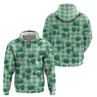 Green Palaka Hawaii Zip Hoodie Hawaiian Lehua Blossoms LT05 - Polynesian Pride