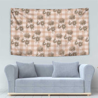 Brown Palaka Hawaii Tapestry Hawaiian Lehua Blossoms