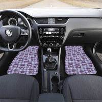 Purple Palaka Hawaii Car Mats Hawaiian Lehua Blossoms