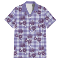 Purple Palaka Hawaii Hawaiian Shirt Hawaiian Lehua Blossoms