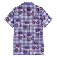 Purple Palaka Hawaii Hawaiian Shirt Hawaiian Lehua Blossoms