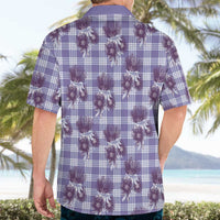 Purple Palaka Hawaii Hawaiian Shirt Hawaiian Lehua Blossoms