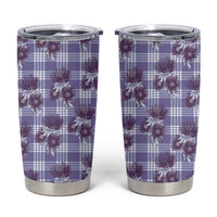 Purple Palaka Hawaii Tumbler Cup Hawaiian Lehua Blossoms