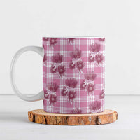 Pink Palaka Hawaii Ceramic Mug Hawaiian Lehua Blossoms