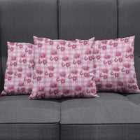 Pink Palaka Hawaii Pillow Cover Hawaiian Lehua Blossoms