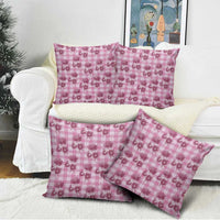 Pink Palaka Hawaii Pillow Cover Hawaiian Lehua Blossoms