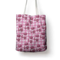 Pink Palaka Hawaii Tote Bag Hawaiian Lehua Blossoms
