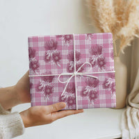 Pink Palaka Hawaii Wrapping Paper Hawaiian Lehua Blossoms