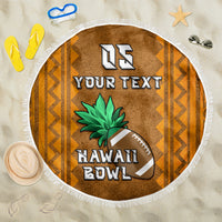 Custom Hawaii Honolulu Football Bowl Beach Blanket Simple Style LT05 One Size 150cm Brown - Polynesian Pride