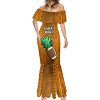 Custom Hawaii Honolulu Football Bowl Mermaid Dress Simple Style LT05 - Polynesian Pride