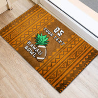 Custom Hawaii Honolulu Football Bowl Rubber Doormat Simple Style LT05 - Polynesian Pride