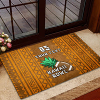 Custom Hawaii Honolulu Football Bowl Rubber Doormat Simple Style LT05 - Polynesian Pride