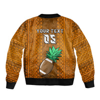 Custom Hawaii Honolulu Football Bowl Sleeve Zip Bomber Jacket Simple Style LT05 - Polynesian Pride